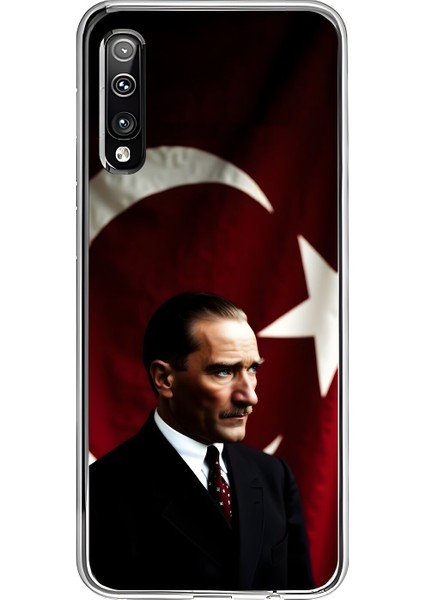Samsung Galaxy A50 Uyumlu Şeffaf Kılıf Atatürk 4 Tasarımlı