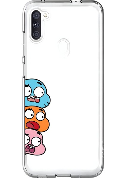 Samsung Galaxy A11 Uyumlu Şeffaf Kılıf Cartoon 6 Tasarımlı