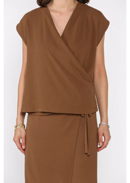 Kadın Etek Görünümlü Pantolon Bluz Ikili Takım P-00017523 fırsatları