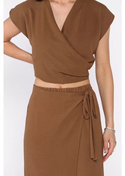 Kadın Etek Görünümlü Pantolon Bluz Ikili Takım P-00017523 indirimleri