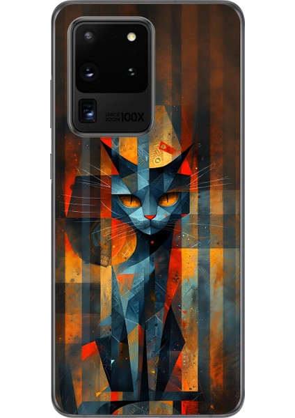 Samsung Galaxy S20 Ultra Uyumlu Şeffaf Kılıf Aesthetic 2 Tasarımlı