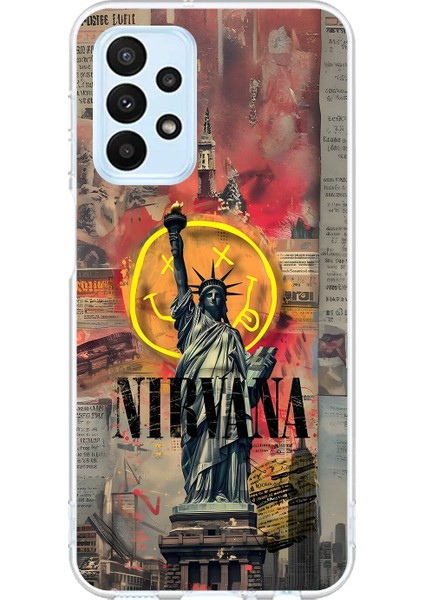 Samsung Galaxy A23 Uyumlu Şeffaf Kılıf Aesthetic 3 Tasarımlı