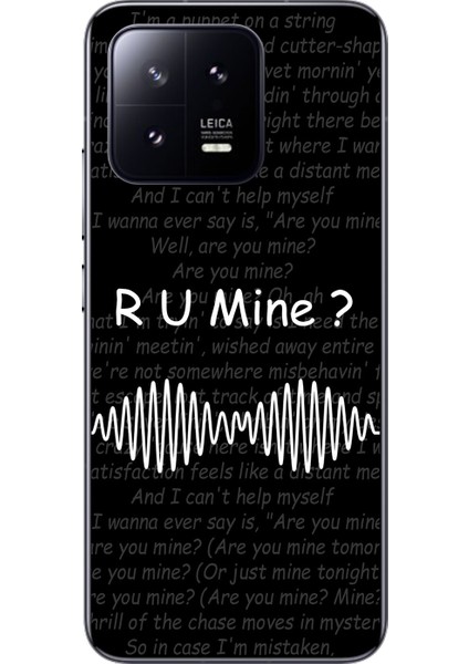 Xiaomi Mi 13 Uyumlu Şeffaf Kılıf R U Mine Tasarımlı