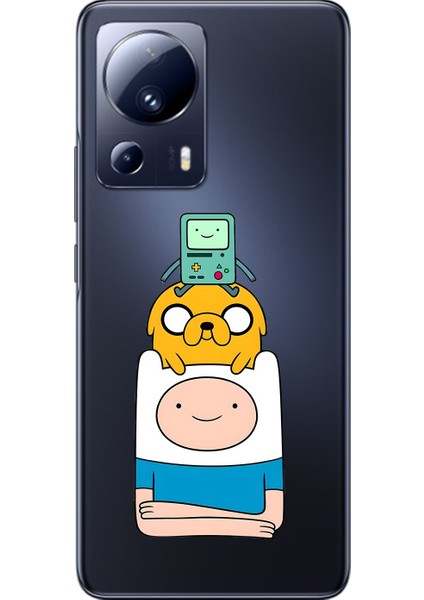 Xiaomi Mi 13 Lite Uyumlu Şeffaf Kılıf Cartoon 1 Tasarımlı