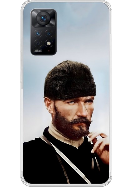 Xiaomi Redmi Note 11 Pro Uyumlu Şeffaf Kılıf Atatürk 2 Tasarımlı