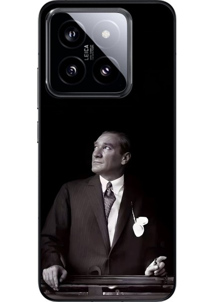 Xiaomi Mi 14 Uyumlu Şeffaf Kılıf Atatürk 3 Tasarımlı