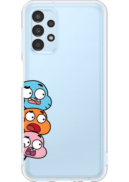 Samsung Galaxy A13 Uyumlu Şeffaf Kılıf Cartoon 6 Tasarımlı
