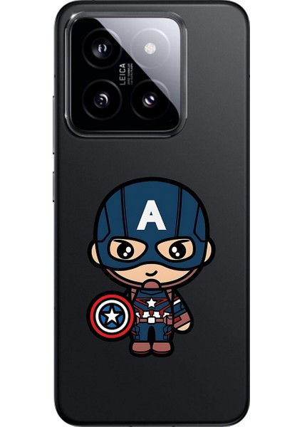 Xiaomi Mi 14 Uyumlu Şeffaf Kılıf Chibi 4 Tasarımlı