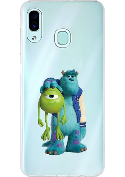 Samsung Galaxy A30 Uyumlu Şeffaf Kılıf Cartoon 15 Tasarımlı