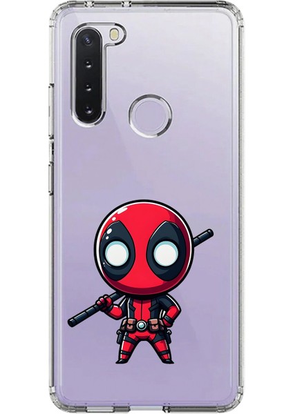 Samsung Galaxy A21 Uyumlu Şeffaf Kılıf Chibi 8 Tasarımlı