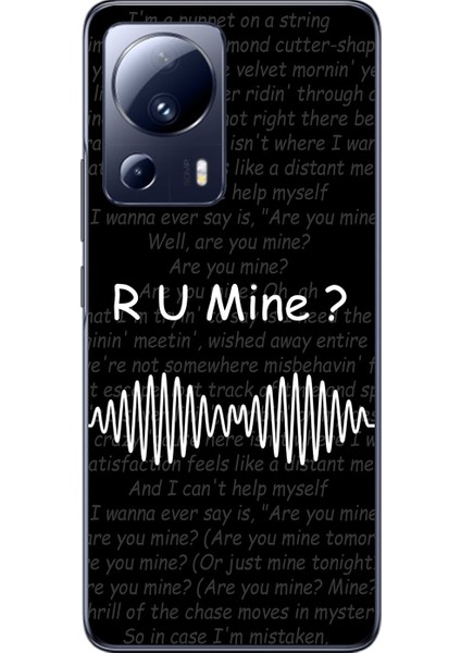Xiaomi Mi 13 Lite Uyumlu Şeffaf Kılıf R U Mine Tasarımlı