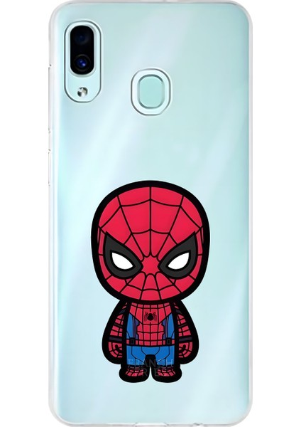 Samsung Galaxy A30 Uyumlu Şeffaf Kılıf Chibi 7 Tasarımlı