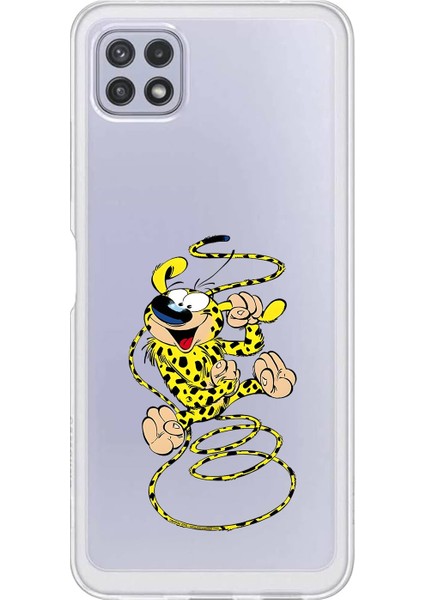Samsung Galaxy A22 Uyumlu Şeffaf Kılıf Cartoon 9 Tasarımlı