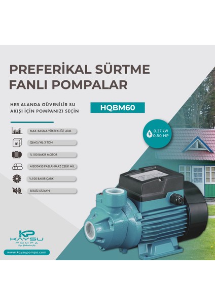 HQBM60 Preferikal Sürtme Fanlı Su Pompası