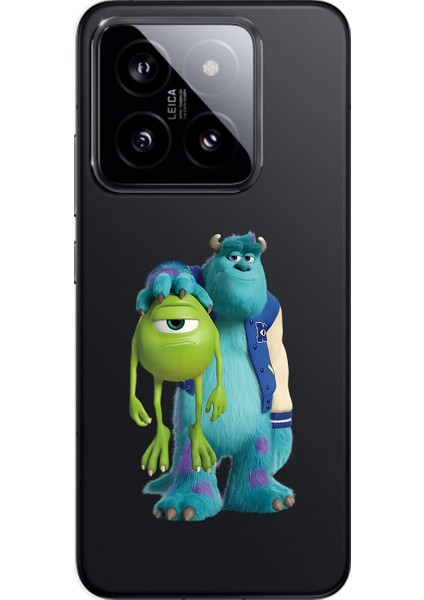 Xiaomi Mi 14 Pro Uyumlu Şeffaf Kılıf Cartoon 15 Tasarımlı