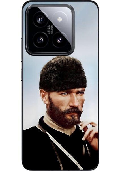 Xiaomi Mi 14 Uyumlu Şeffaf Kılıf Atatürk 2 Tasarımlı