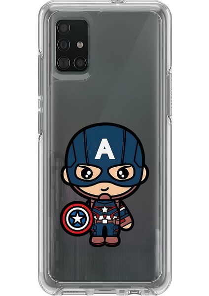 Samsung Galaxy A71 Uyumlu Şeffaf Kılıf Chibi 4 Tasarımlı