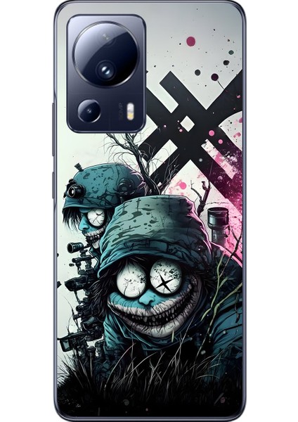 Xiaomi Mi 13 Lite Uyumlu Şeffaf Kılıf Aesthetic 6 Tasarımlı