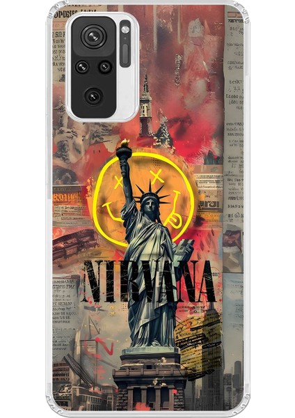 Xiaomi Redmi Note 10 Uyumlu Şeffaf Kılıf Aesthetic 3 Tasarımlı