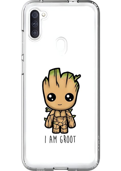 Samsung Galaxy A11 Uyumlu Şeffaf Kılıf Chibi 1 Tasarımlı