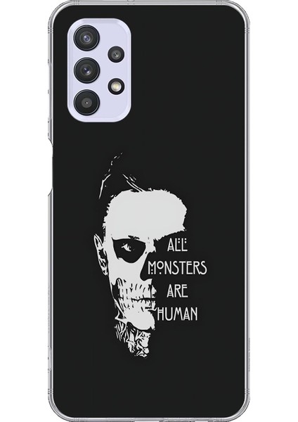 Samsung Galaxy A32 Uyumlu Şeffaf Kılıf American Horror Story Tasarımlı