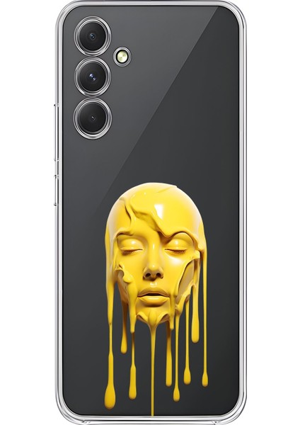 Samsung Galaxy A54 Uyumlu Şeffaf Kılıf Estetik Yüz 6 Tasarımlı