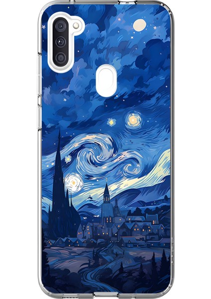 Samsung Galaxy A11 Uyumlu Şeffaf Kılıf Aesthetic 8 Tasarımlı