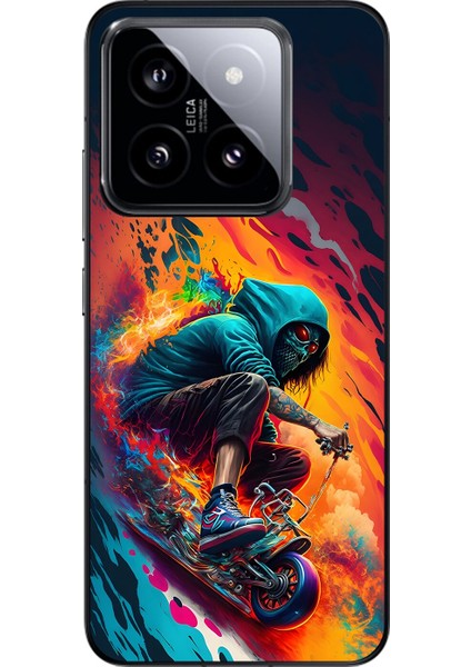 Xiaomi Mi 14 Uyumlu Şeffaf Kılıf Aesthetic 5 Tasarımlı