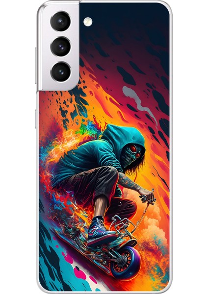 Samsung Galaxy S21 Uyumlu Şeffaf Kılıf Aesthetic 5 Tasarımlı