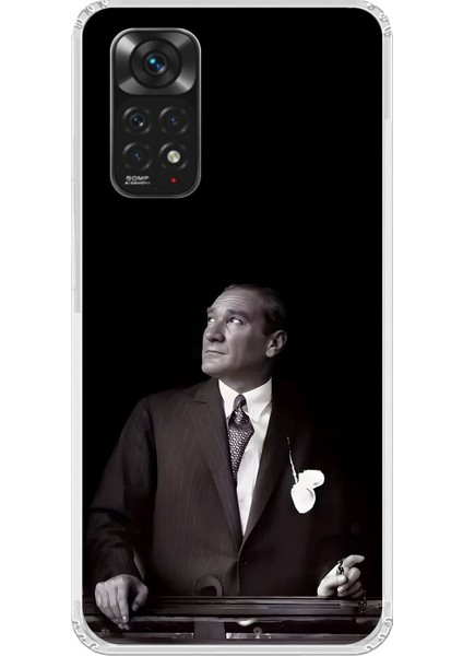Xiaomi Redmi Note 11 Uyumlu Şeffaf Kılıf Atatürk 3 Tasarımlı