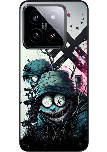 Xiaomi Mi 14 Uyumlu Şeffaf Kılıf Aesthetic 6 Tasarımlı