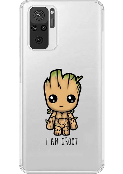Xiaomi Redmi Note 10 Uyumlu Şeffaf Kılıf Chibi 1 Tasarımlı