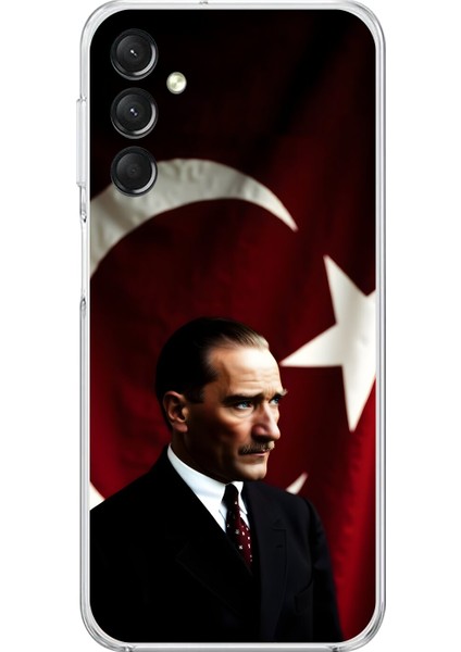 Samsung Galaxy A14 Uyumlu Şeffaf Kılıf Atatürk 4 Tasarımlı