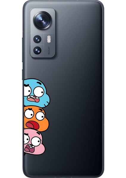 Xiaomi Mi 12 Uyumlu Şeffaf Kılıf Cartoon 6 Tasarımlı