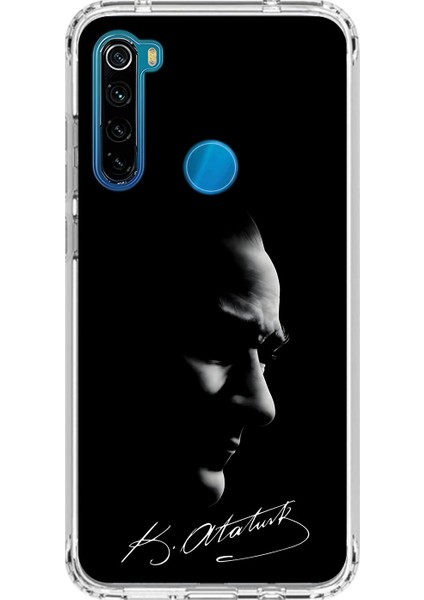 Xiaomi Redmi Note 8 Uyumlu Şeffaf Kılıf Atatürk 1 Tasarımlı