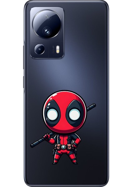 Xiaomi Mi 13 Lite Uyumlu Şeffaf Kılıf Chibi 8 Tasarımlı