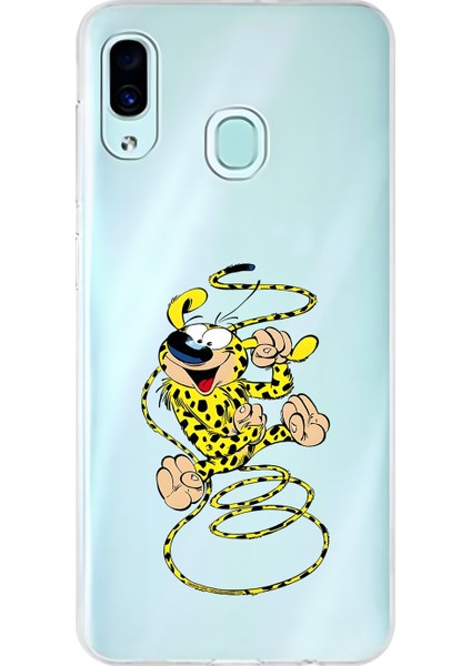 Samsung Galaxy A30 Uyumlu Şeffaf Kılıf Cartoon 9 Tasarımlı