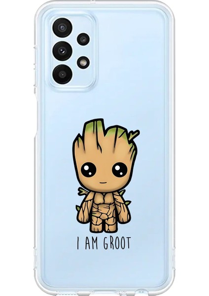 Samsung Galaxy A23 Uyumlu Şeffaf Kılıf Chibi 1 Tasarımlı