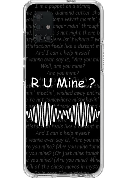 Samsung Galaxy A71 Uyumlu Şeffaf Kılıf R U Mine Tasarımlı