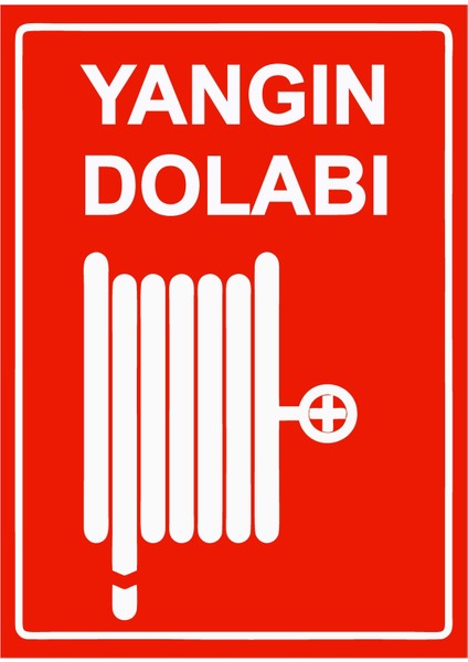Yangın Dolabı Uyarı Levhası Etiket 35X50 cm
