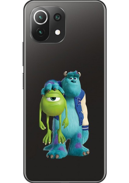 Xiaomi Mi 11 Lite Uyumlu Şeffaf Kılıf Cartoon 15 Tasarımlı