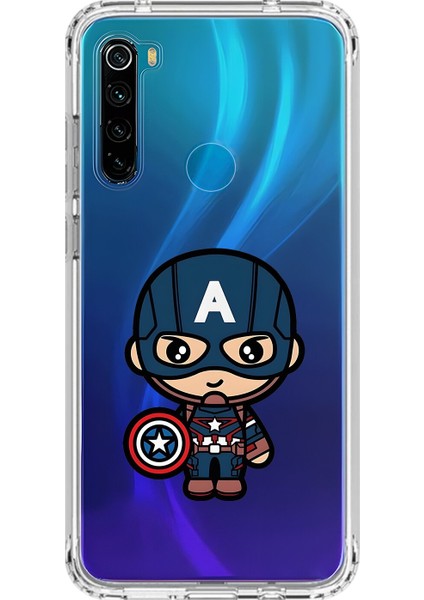 Xiaomi Redmi Note 8 Uyumlu Şeffaf Kılıf Chibi 4 Tasarımlı