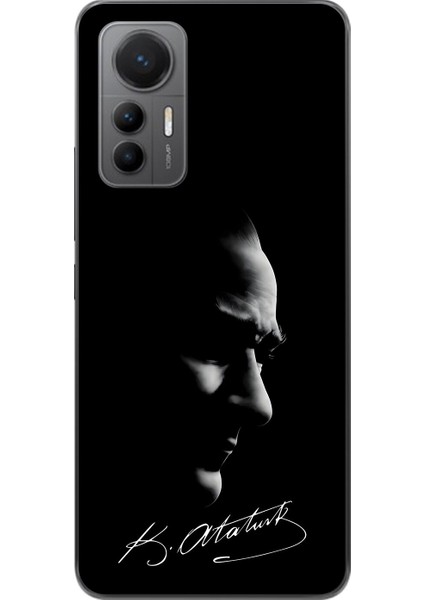 Xiaomi Mi 12 Lite Uyumlu Şeffaf Kılıf Atatürk 1 Tasarımlı