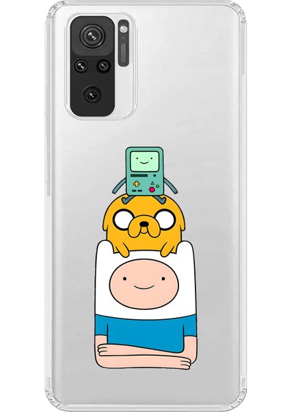 Xiaomi Redmi Note 10 Uyumlu Şeffaf Kılıf Cartoon 1 Tasarımlı