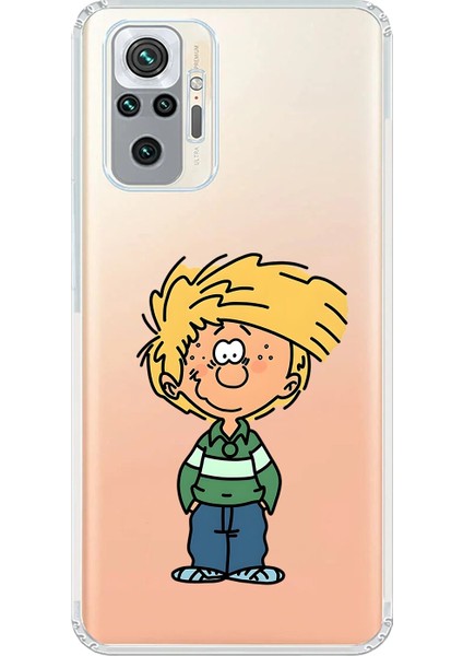 Xiaomi Redmi Note 10 Pro Uyumlu Şeffaf Kılıf Cartoon 2 Tasarımlı