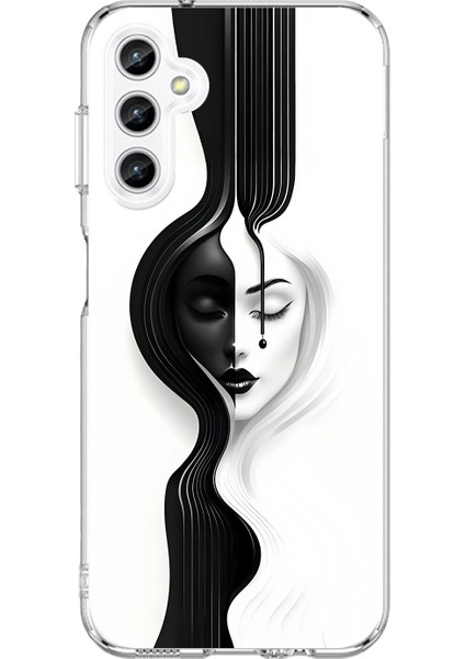 Samsung Galaxy A25 Uyumlu Şeffaf Kılıf Estetik Yüz 3 Tasarımlı