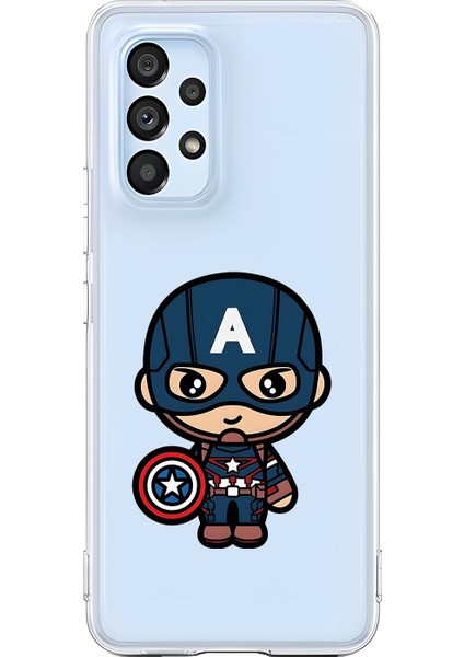 Samsung Galaxy A53 Uyumlu Şeffaf Kılıf Chibi 4 Tasarımlı