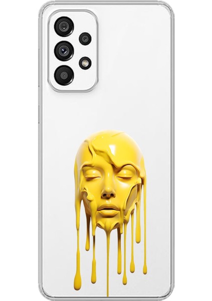 Samsung Galaxy A73 Uyumlu Şeffaf Kılıf Estetik Yüz 6 Tasarımlı