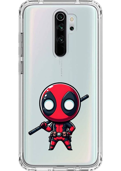 Xiaomi Redmi Note 8 Pro Uyumlu Şeffaf Kılıf Chibi 8 Tasarımlı