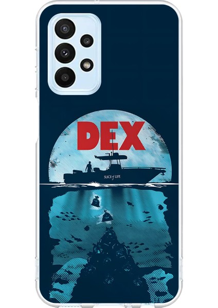 Samsung Galaxy A23 Uyumlu Şeffaf Kılıf Dexter Tasarımlı